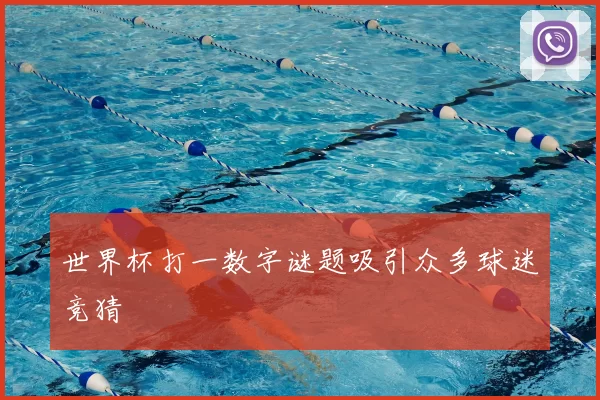世界杯打一数字谜题吸引众多球迷竞猜