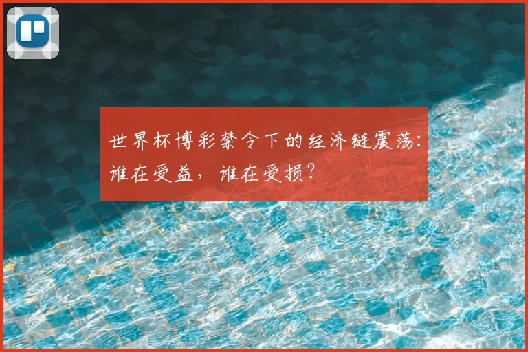 世界杯博彩禁令下的经济链震荡:谁在受益,谁在受损?